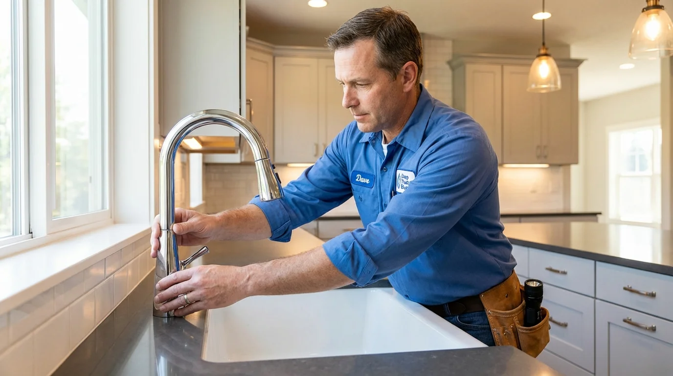 Kitchen faucet installation by Johns Plumbing LLC in Carter Lake